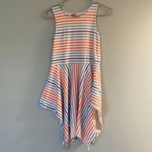 Joe Fresh white dress with coloured stripes